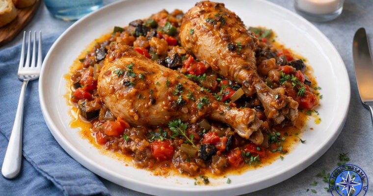 Catalan Chicken with Samfaina.