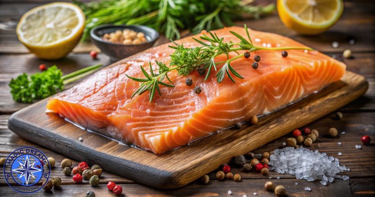 Marinated Salmon.