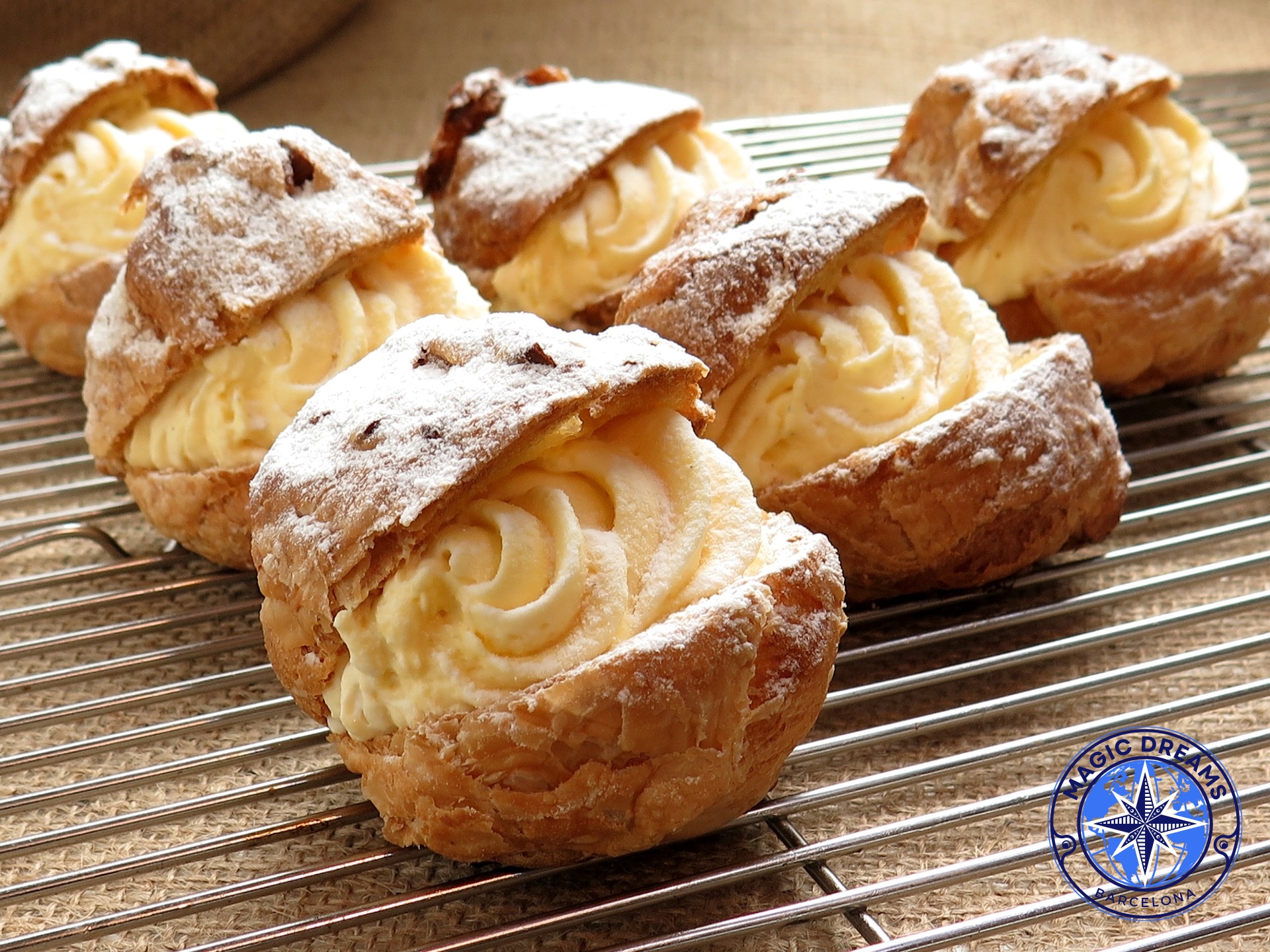 Gourmet Cream Profiteroles.