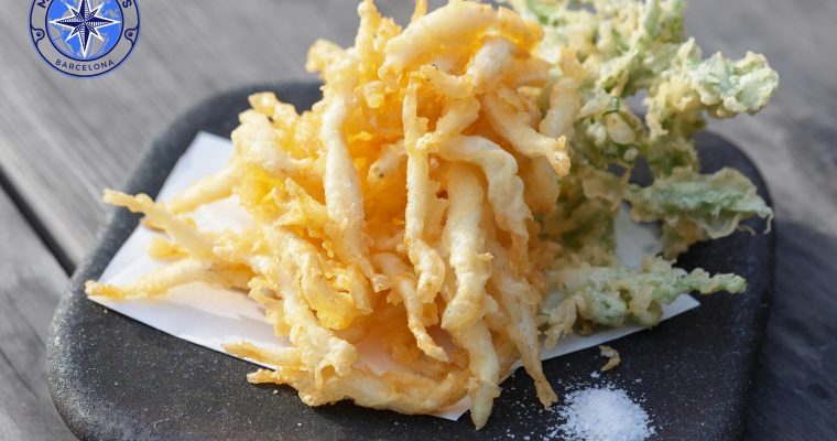 Crispy Whitebait Tempura with Wild Asparagus.