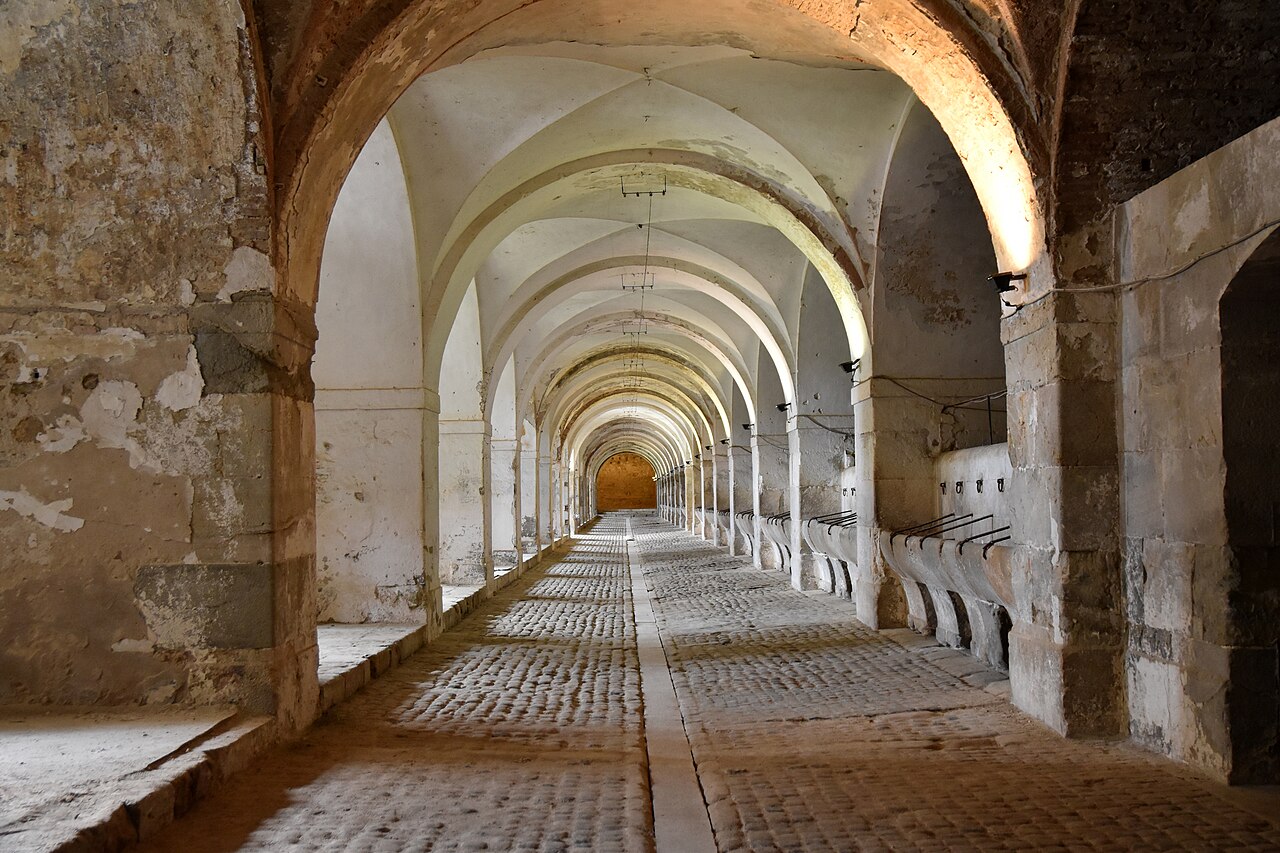 Caballerizas del Castillo de Sant Ferran - By Pline - Own work, CC BY-SA 4.0, https://commons.wikimedia.org/w/index.php?curid=141672272.