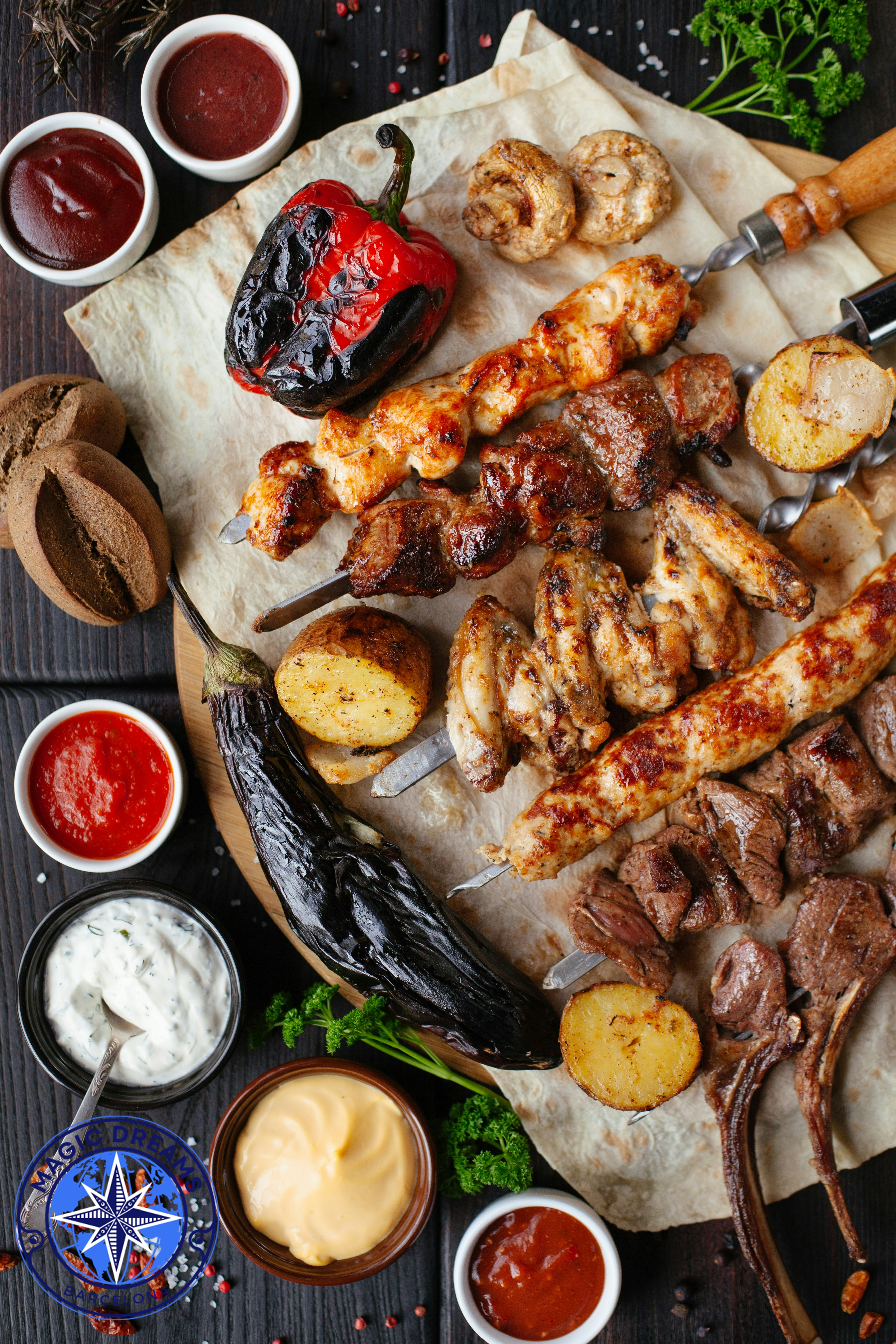 La Brasa Catalana: Parrillada Mixta.