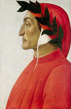 Sandro Botticelli : Retrato de Dante.