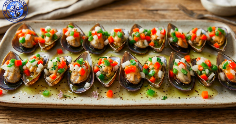 Mejillones a la Vinagreta | Receta Tradicional con Acabado Gourmet.