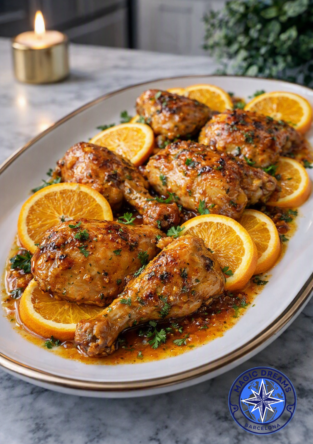 Orange Chicken in a Casserole.