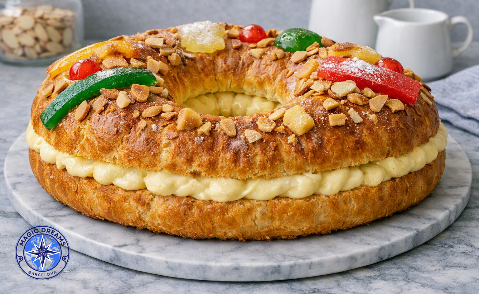 King’s Cake with Vanilla Pastry Cream.