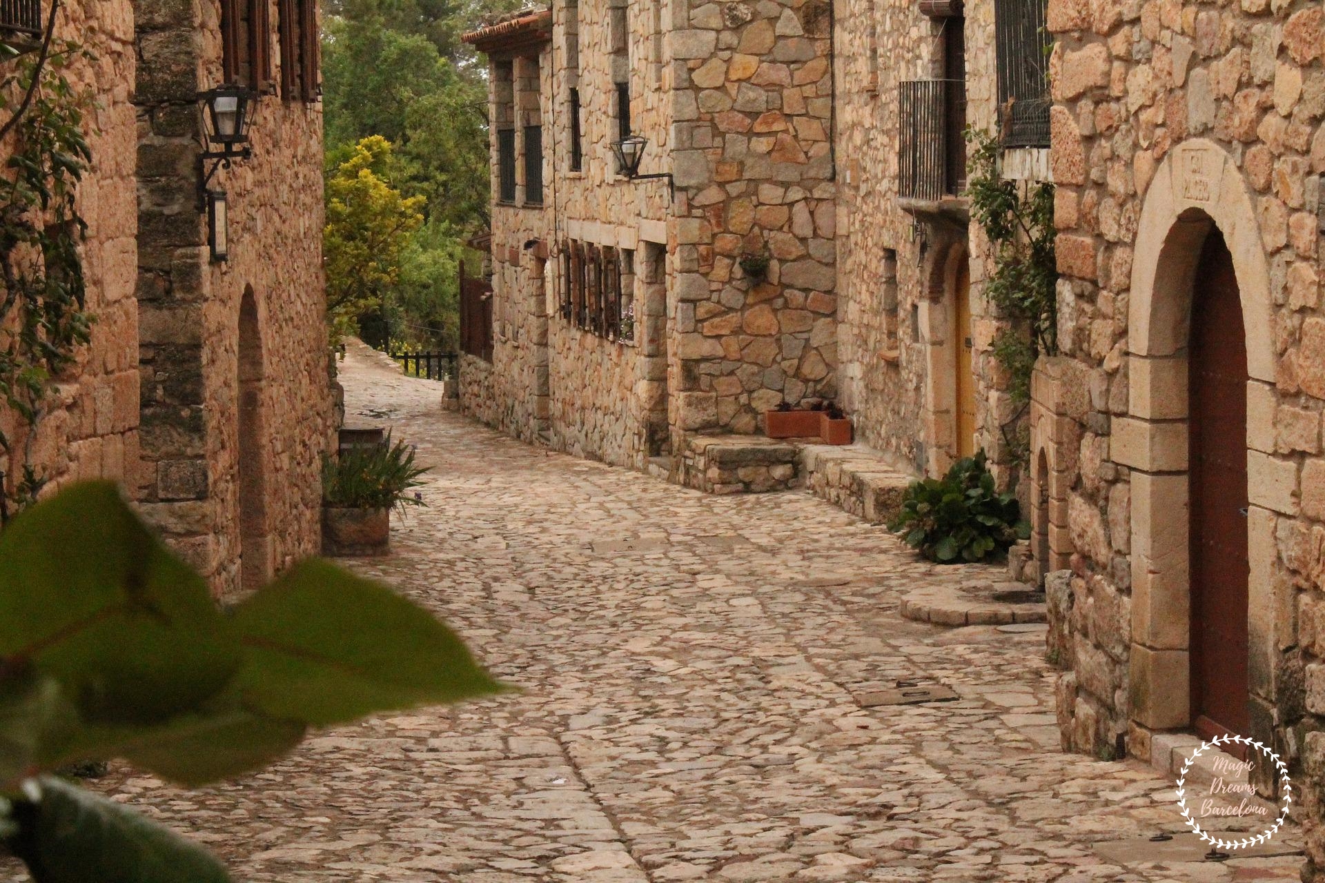 Perspectiva a pie de calle medieval de Siurana.