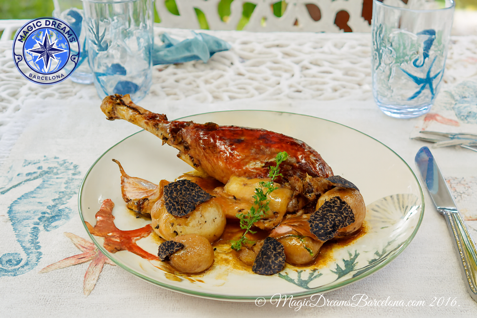 Pintada a la Catalana – Traditional Catalan cuisine.