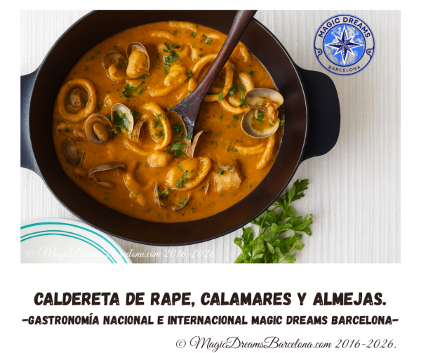 Caldereta de Rape, Calamares y Almejas.