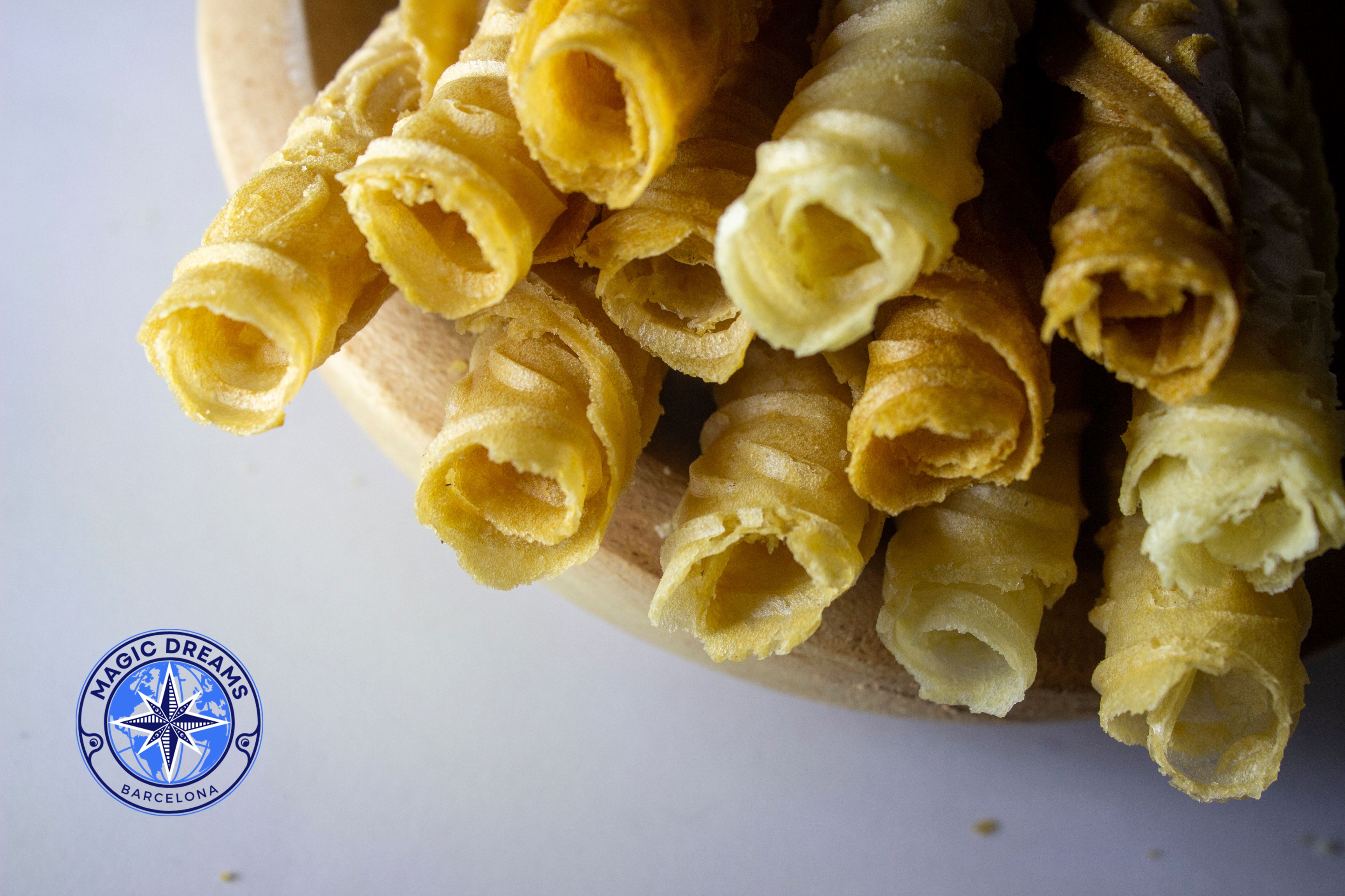 Neules (Catalan Wafer Rolls).